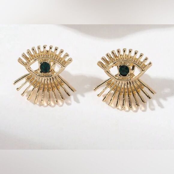 evil eye earrings A770 - Picture 2 of 5